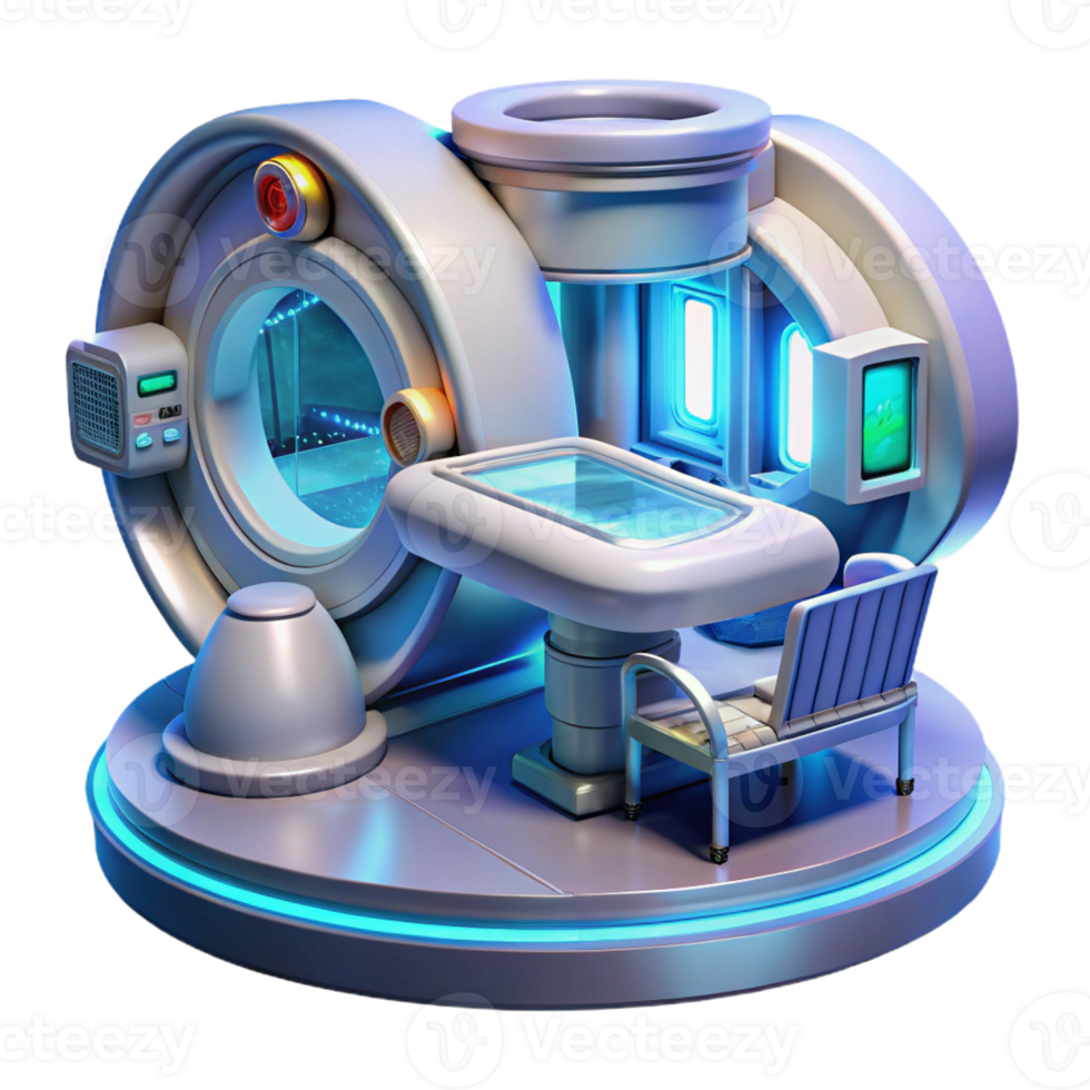 dramatic minimalist stunning rustic Futuristic Medical Bay Holographic high quality high resolution png