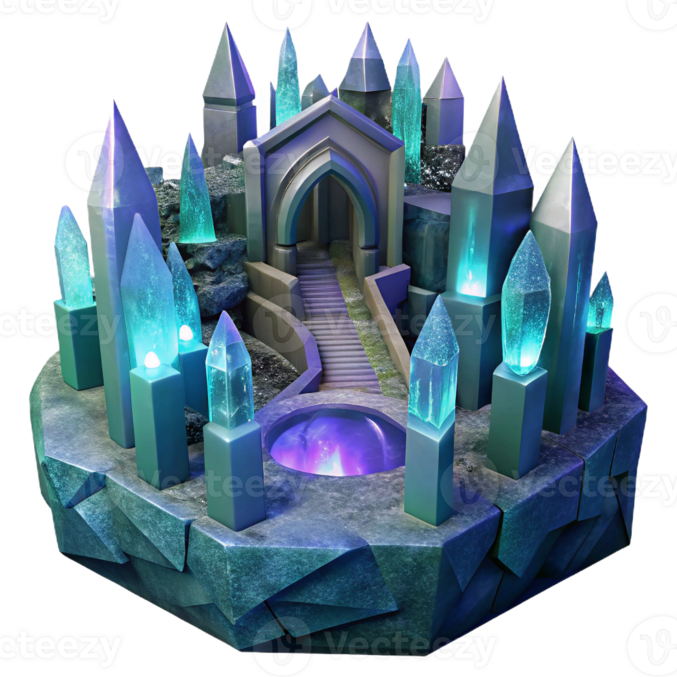dramatic classic extraordinary modern Glowing Crystals Subterranean professional professional png