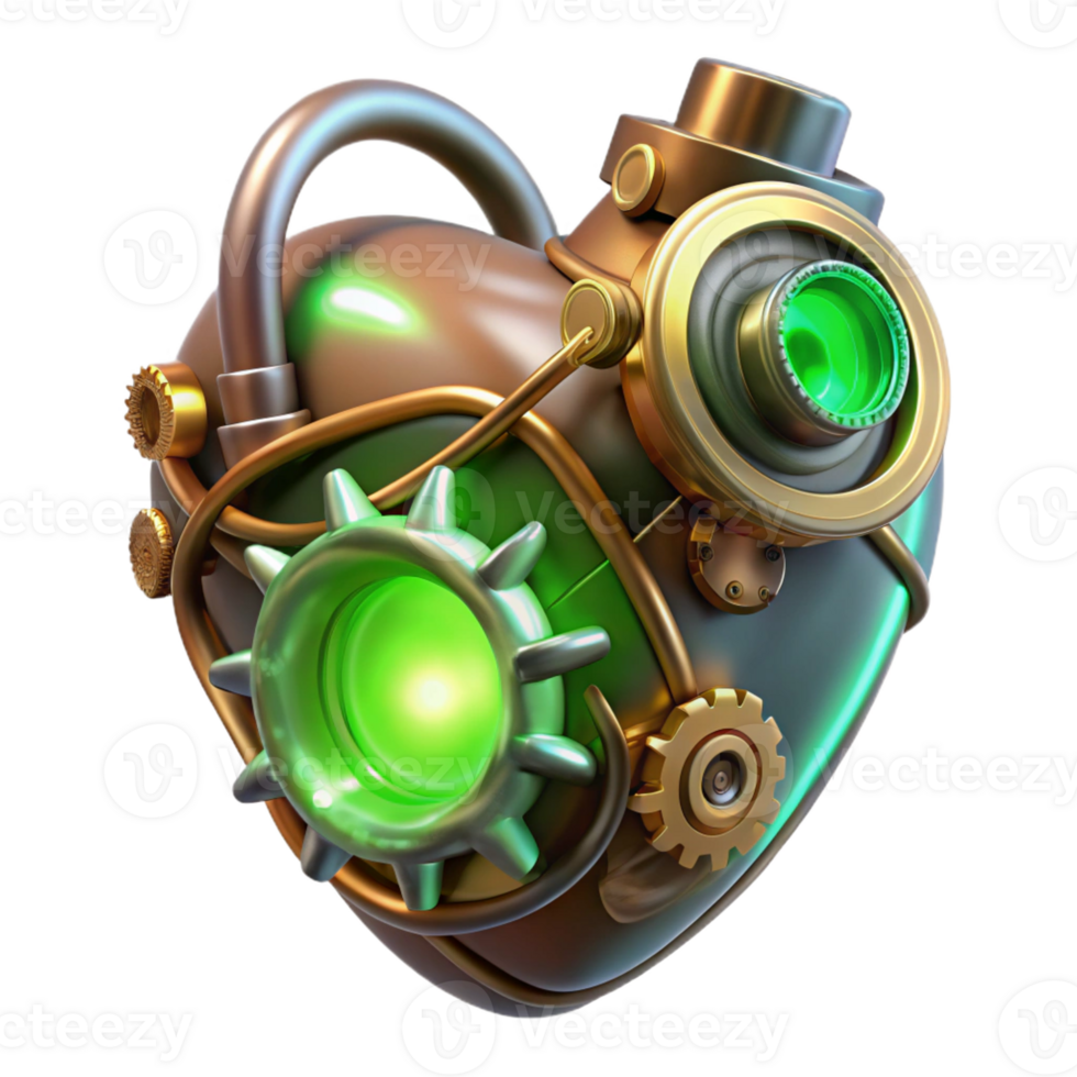 stunning rustic magnificent rustic A Complex Clockwork Heart Pulsing with genuine 4K png