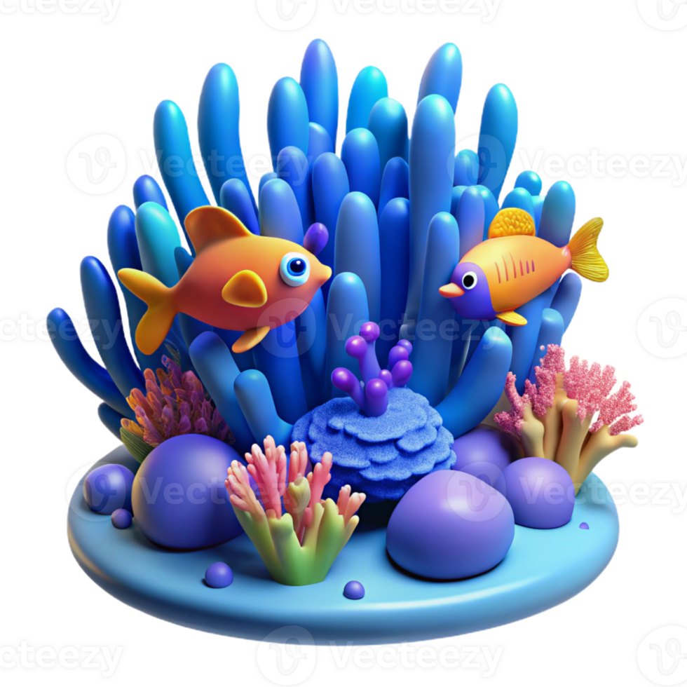 serene modern stunning modern A Vibrant Coral Reef Teeming with Fish Un authentic high resolution png