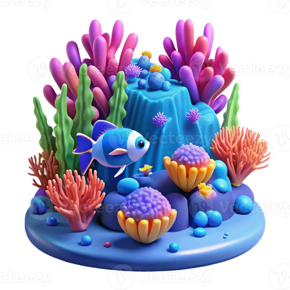 impressive rustic beautiful traditional A Vibrant Coral Reef Teeming with Fish Un authentic detailed png