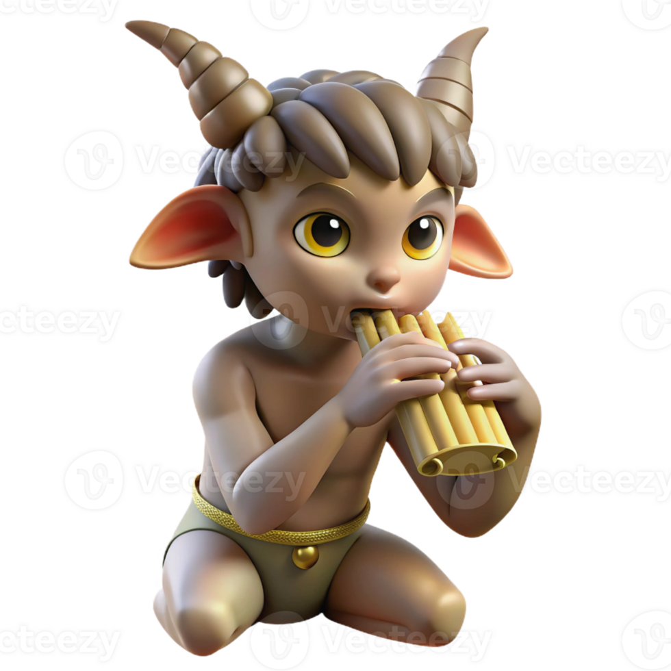 magnificent rustic beautiful contemporary A Mischievous Satyr Playing a Pan Flute professional original png