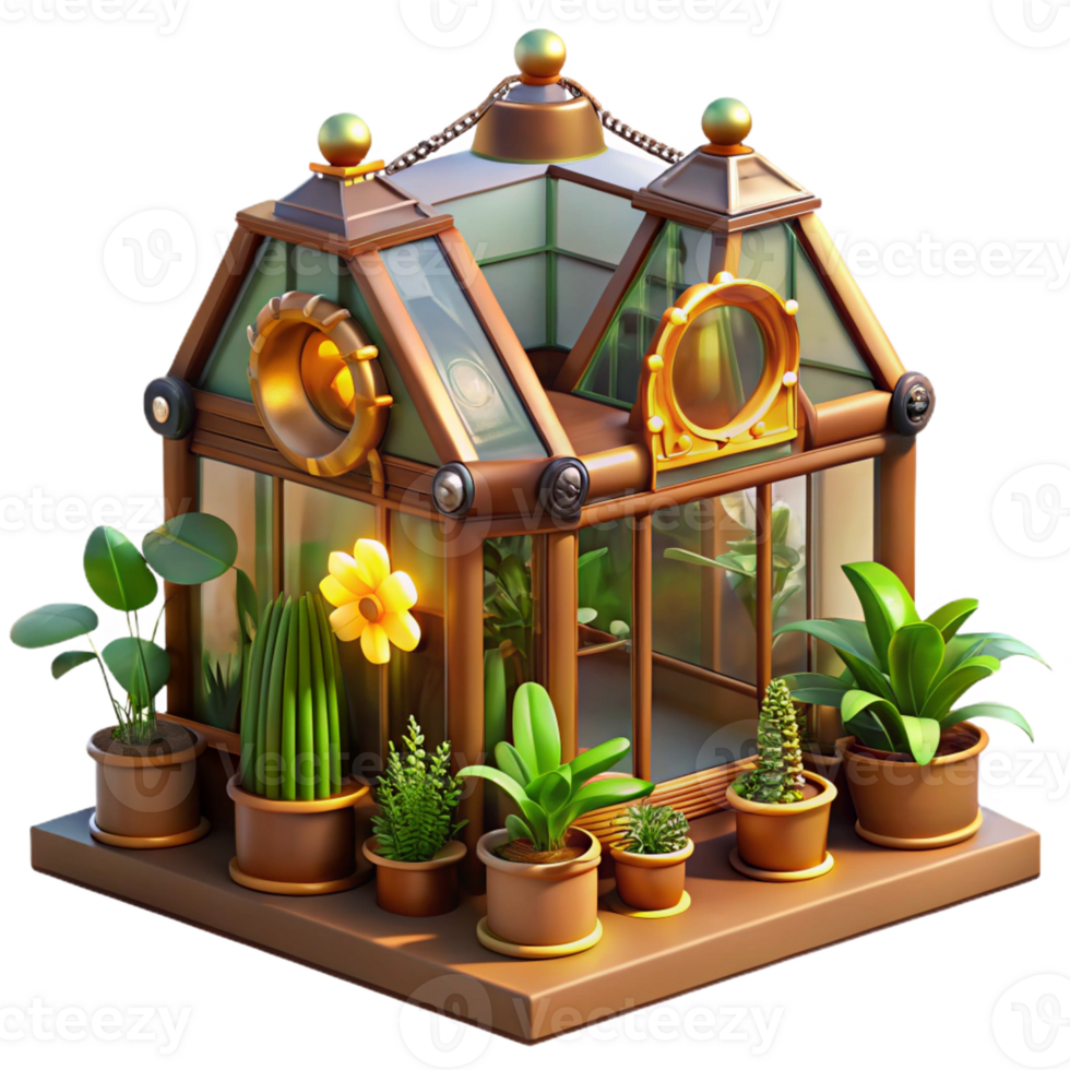extraordinary vintage extraordinary contemporary A Steampunk Greenhouse Filled with Exotic original detailed png