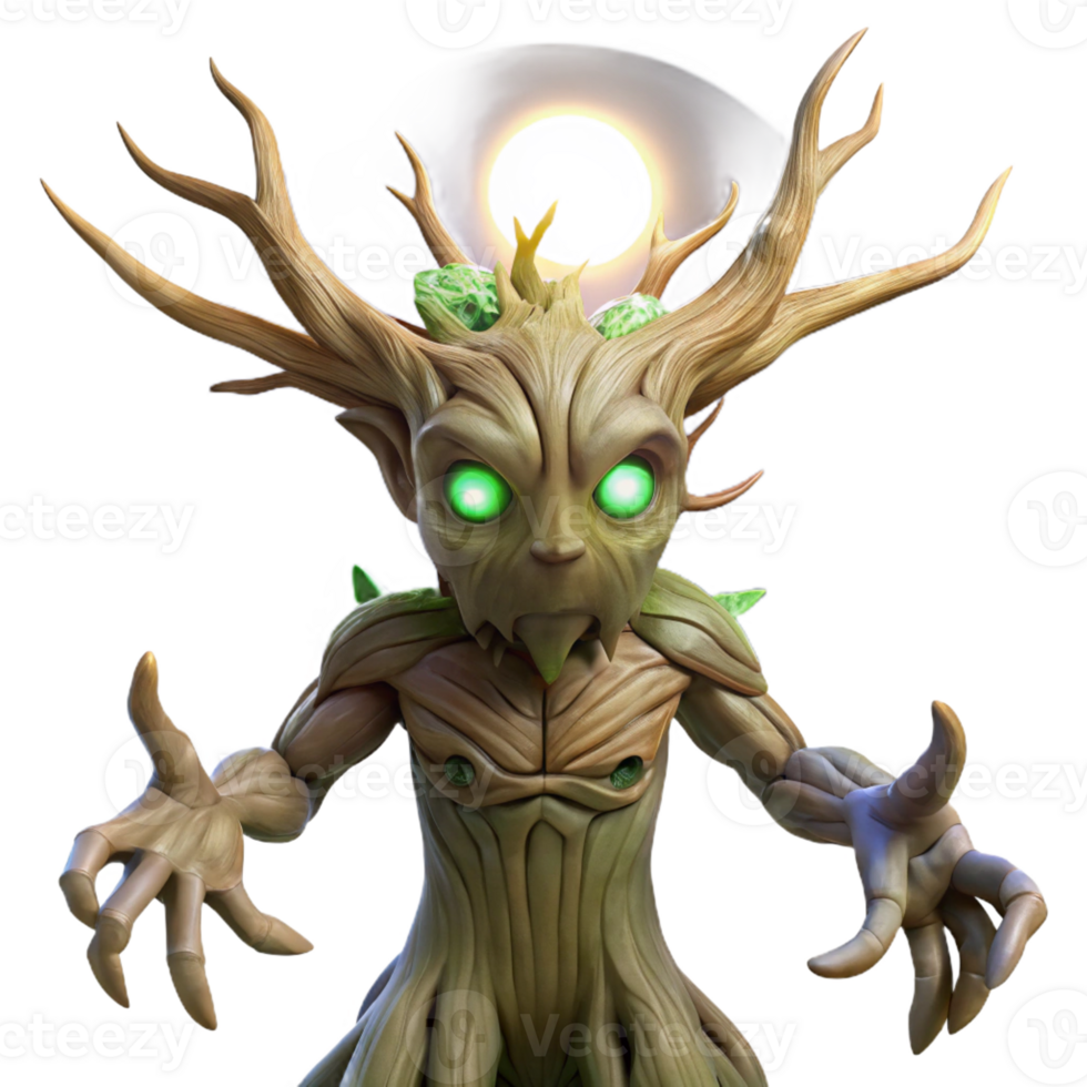 vibrant classic impressive modern A Colossal Tree Spirit with Ancient Bark high resolution high resolution png