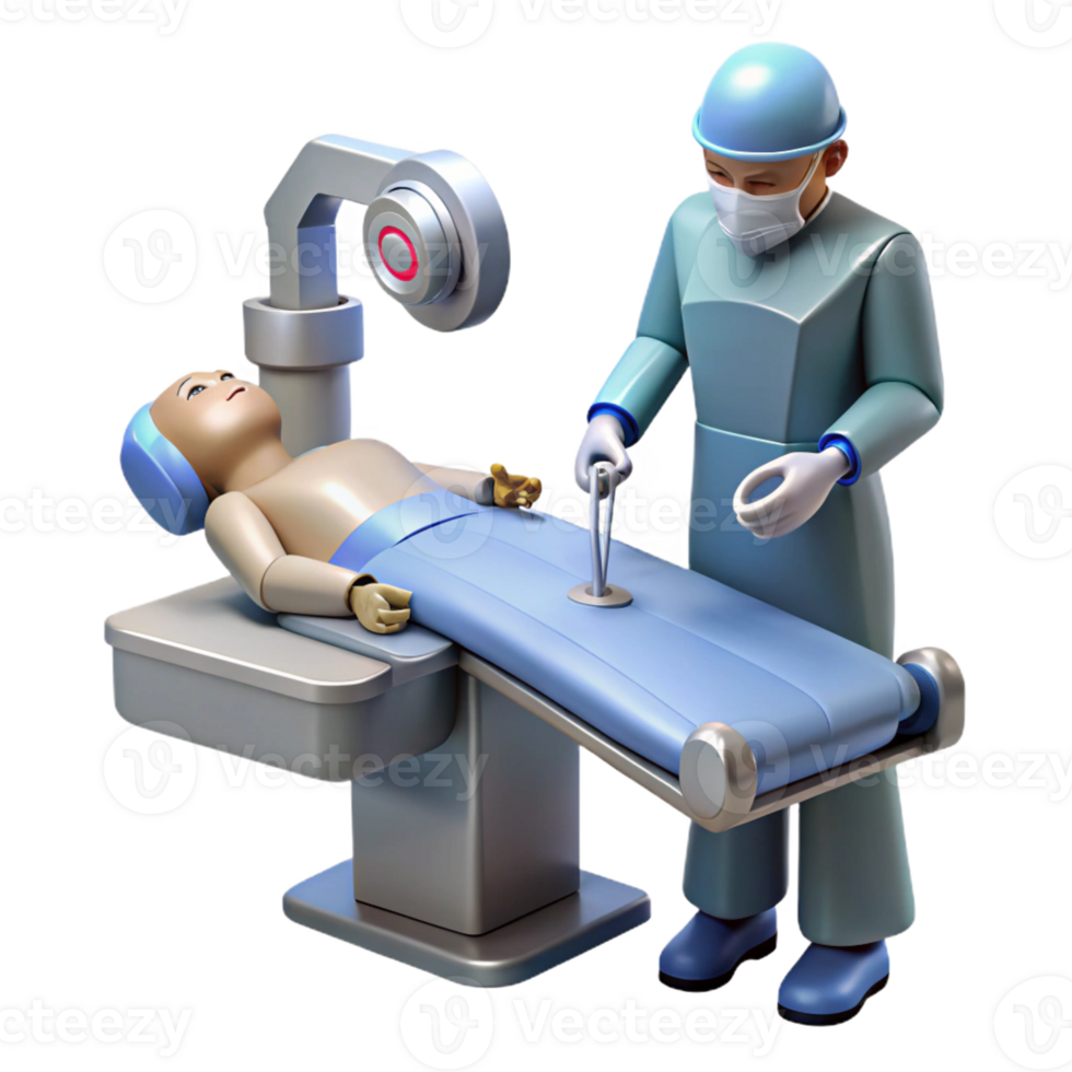 dramatic artistic vibrant abstract A Robotic Surgeon Performing an Operation original premium png