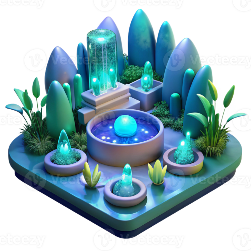 impressive vintage impressive vintage A Futuristic Garden Filled with 4K authentic png