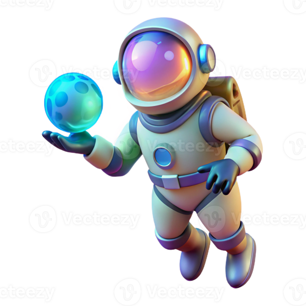 extraordinary classic stunning modern A Lone Astronaut Clad in a Bioluminescent original authentic png