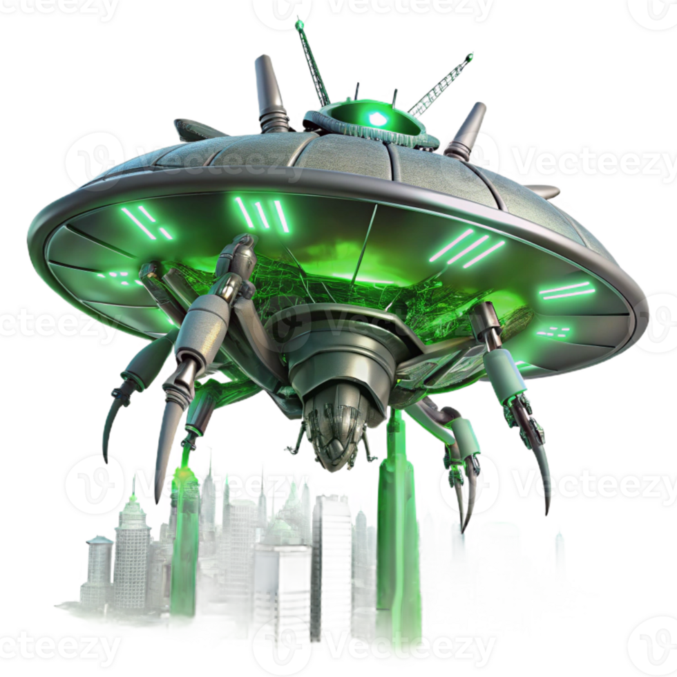 elegant creative vibrant minimalist A Colossal Biomechanical Spaceship high quality genuine png
