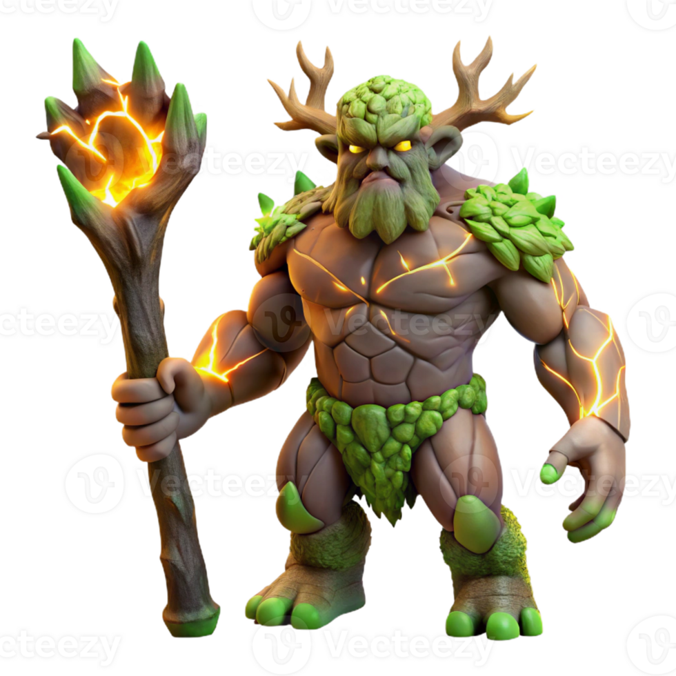 stunning rustic beautiful creative A Powerful Giant with Tree Like Skin and authentic high quality png