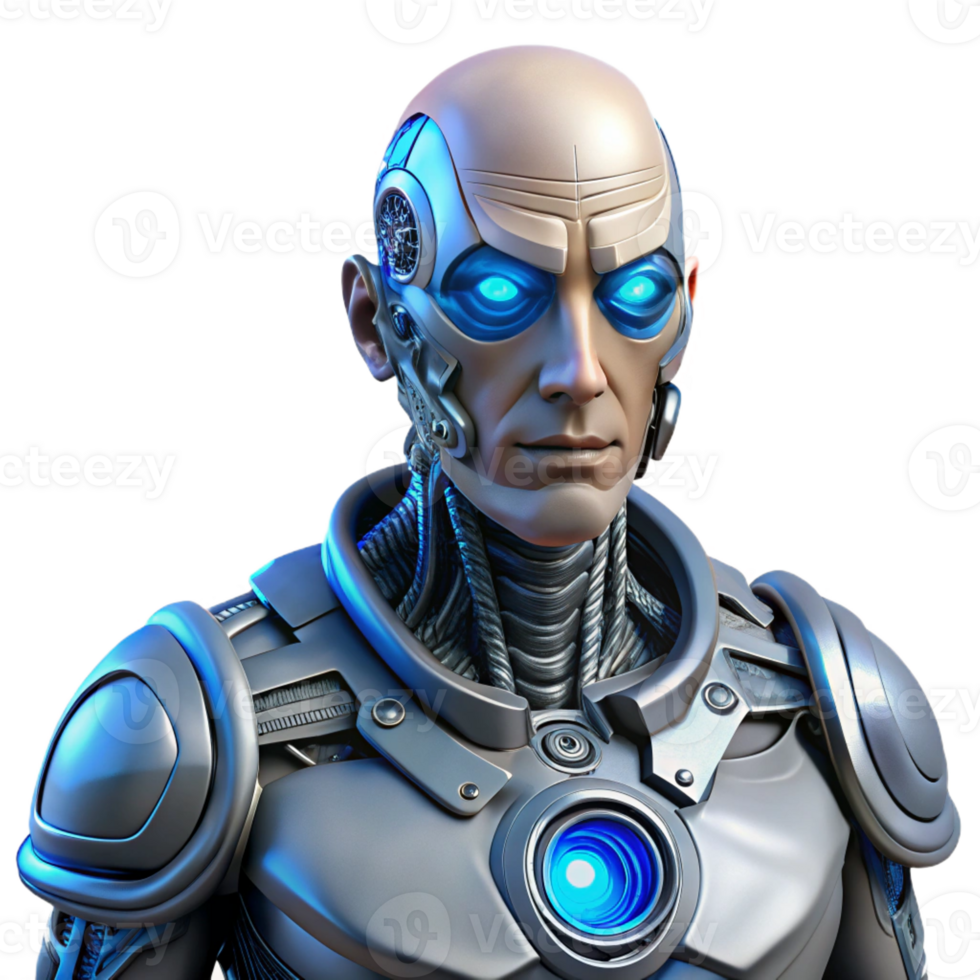 serene classic impressive creative A Cyborg with Intricate Mechanical detailed original png