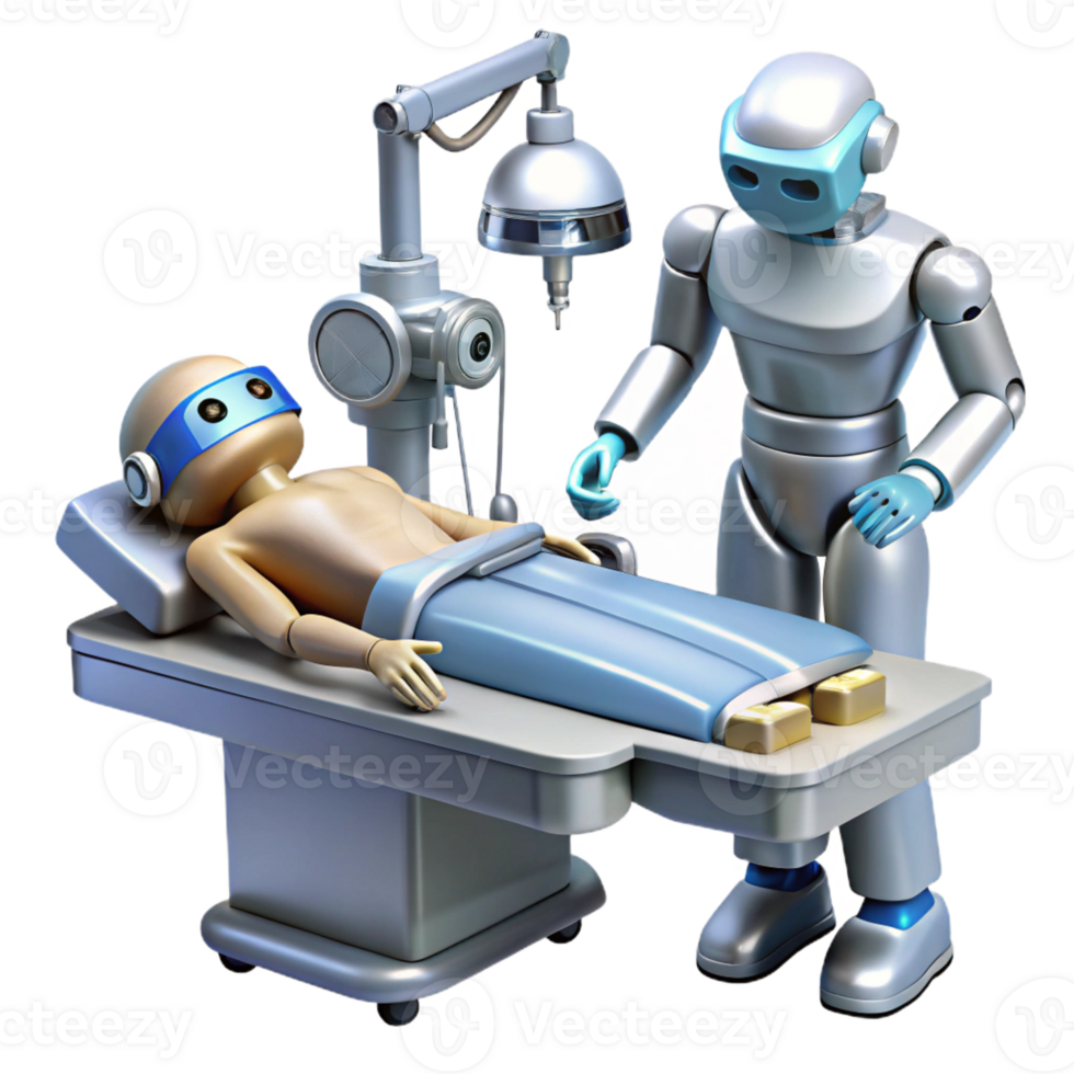 magnificent traditional serene artistic A Futuristic Medical Robot Performing professional high resolution png