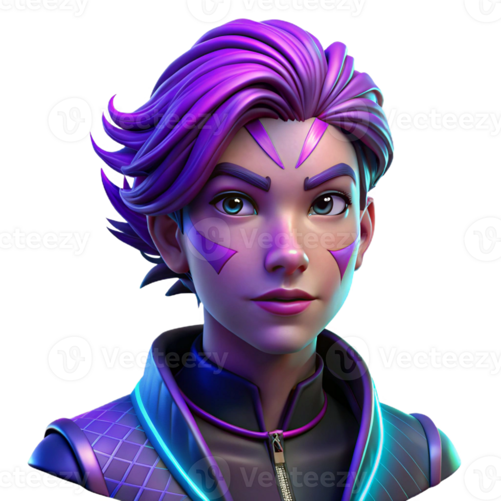 beautiful creative vibrant minimalist Portrait of a Nonbinary Person with 4K original png