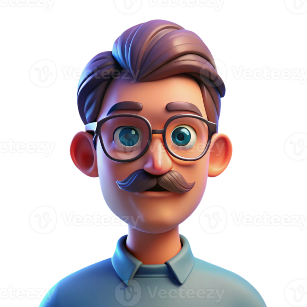serene traditional magnificent rustic Portrait of a Man with Glasses and a premium high resolution png