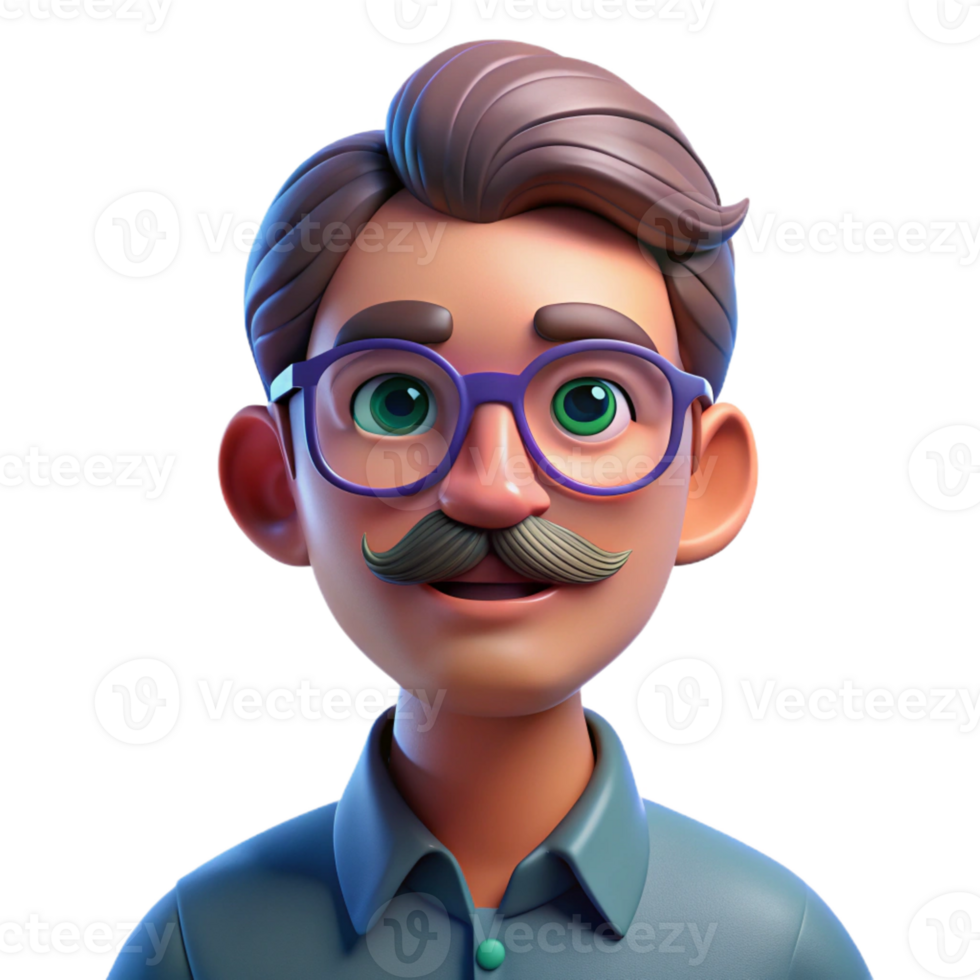 extraordinary traditional stunning traditional Portrait of a Man with Glasses and a premium high resolution png