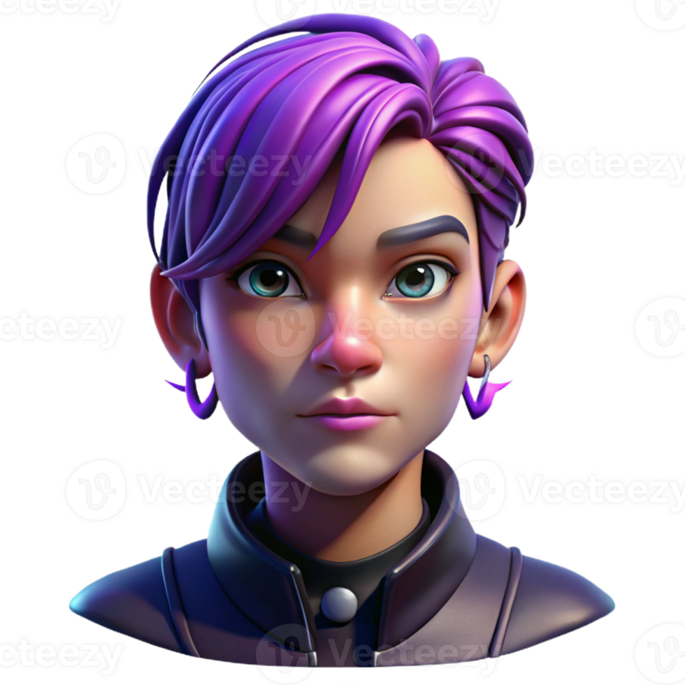 wonderful traditional vibrant artistic Portrait of a Nonbinary Person with genuine 4K png