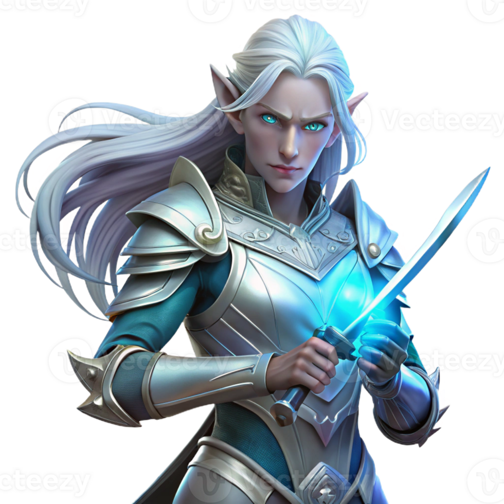 beautiful abstract magnificent minimalist A Lone Ethereal Warrior with Flowing detailed detailed png