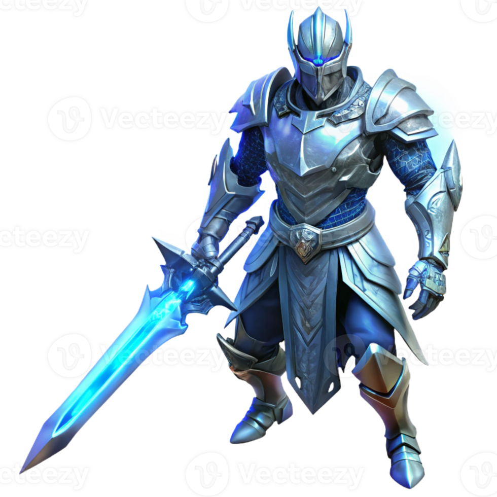 impressive artistic wonderful artistic Ethereal Warrior Glowing Blue professional high resolution png