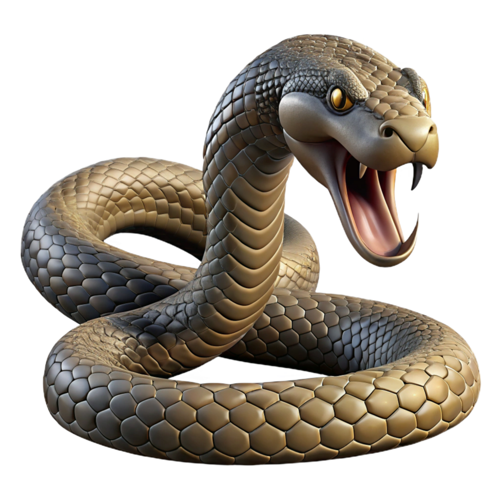 vibrant artistic elegant vintage Coiled Rattlesnake Ready to premium high quality png