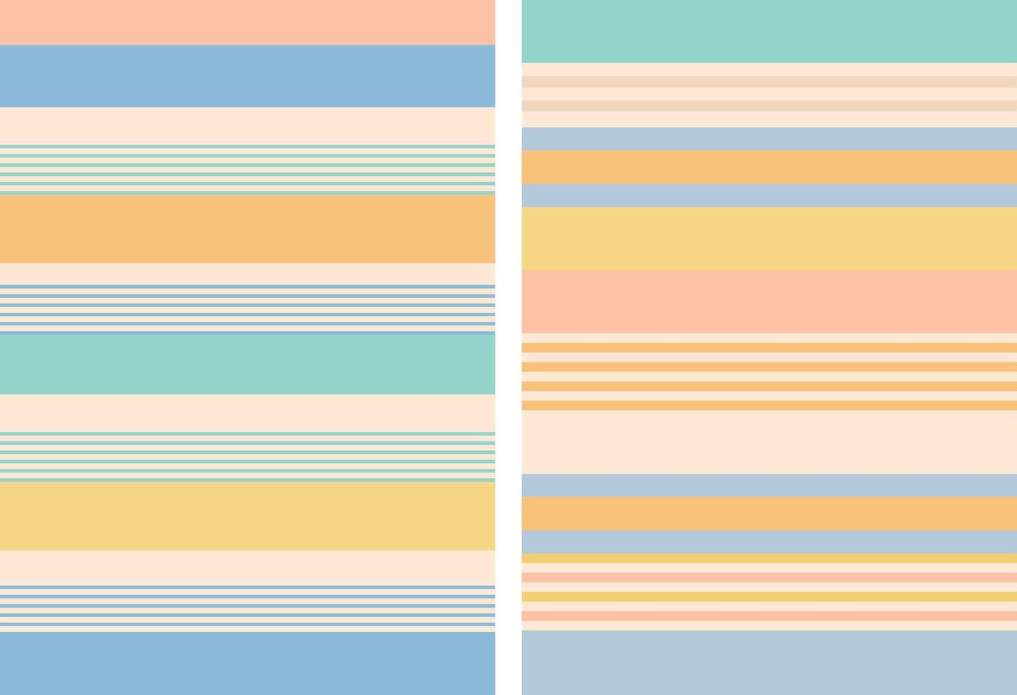 Retro Color Block Stripe Pattern with Muted Pastel Tones vector
