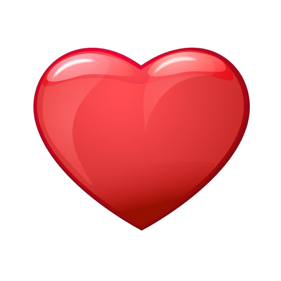 Realistic Red Valentine Heart. vector