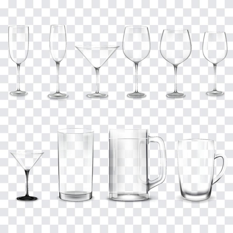Set of glasses vector