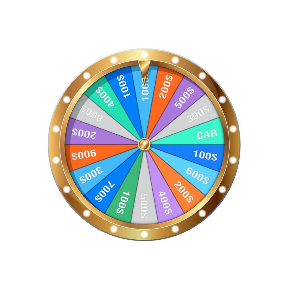 wheel of fortune 3d object vector