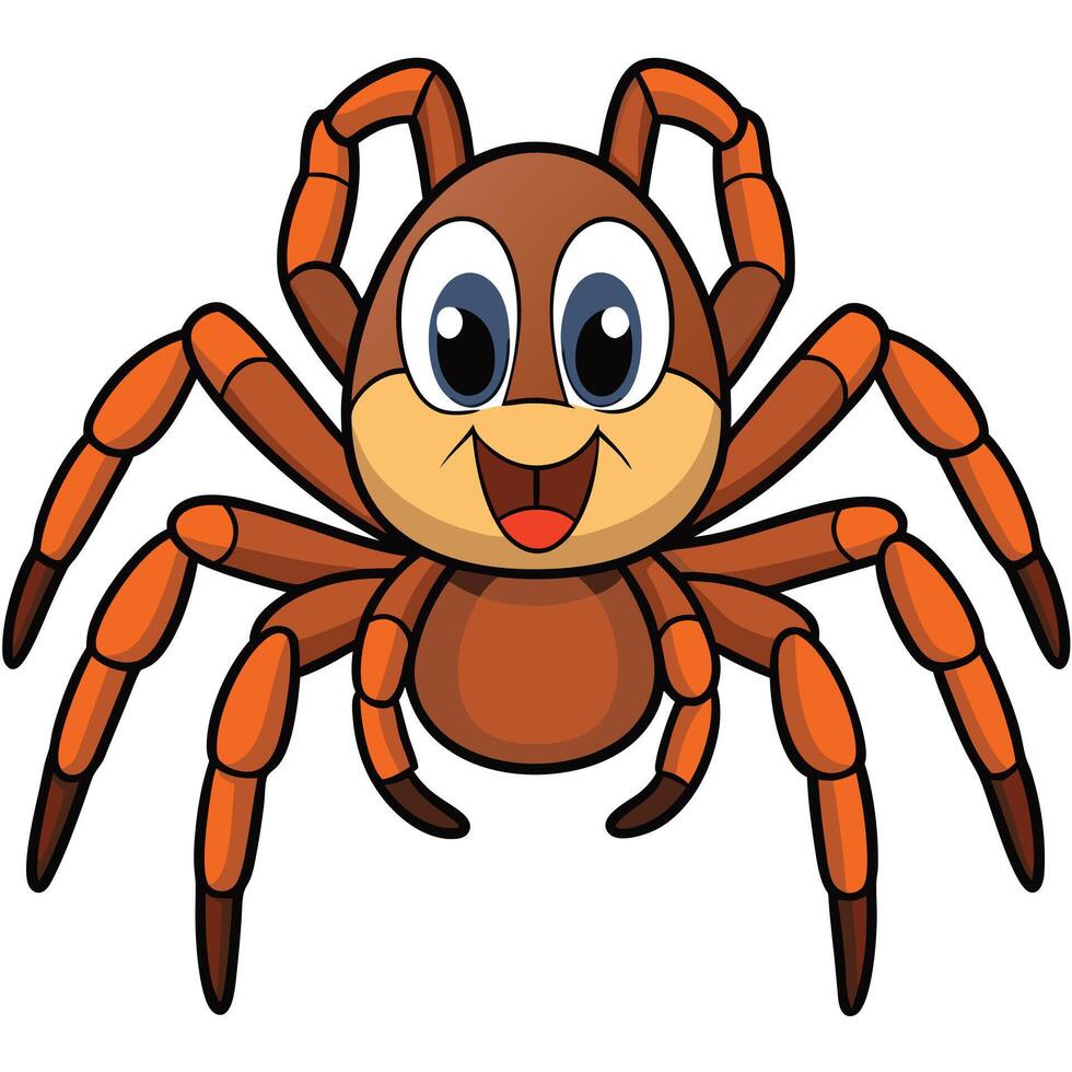 Cute and friendly cartoon spider illustration perfect for childrens projects vector