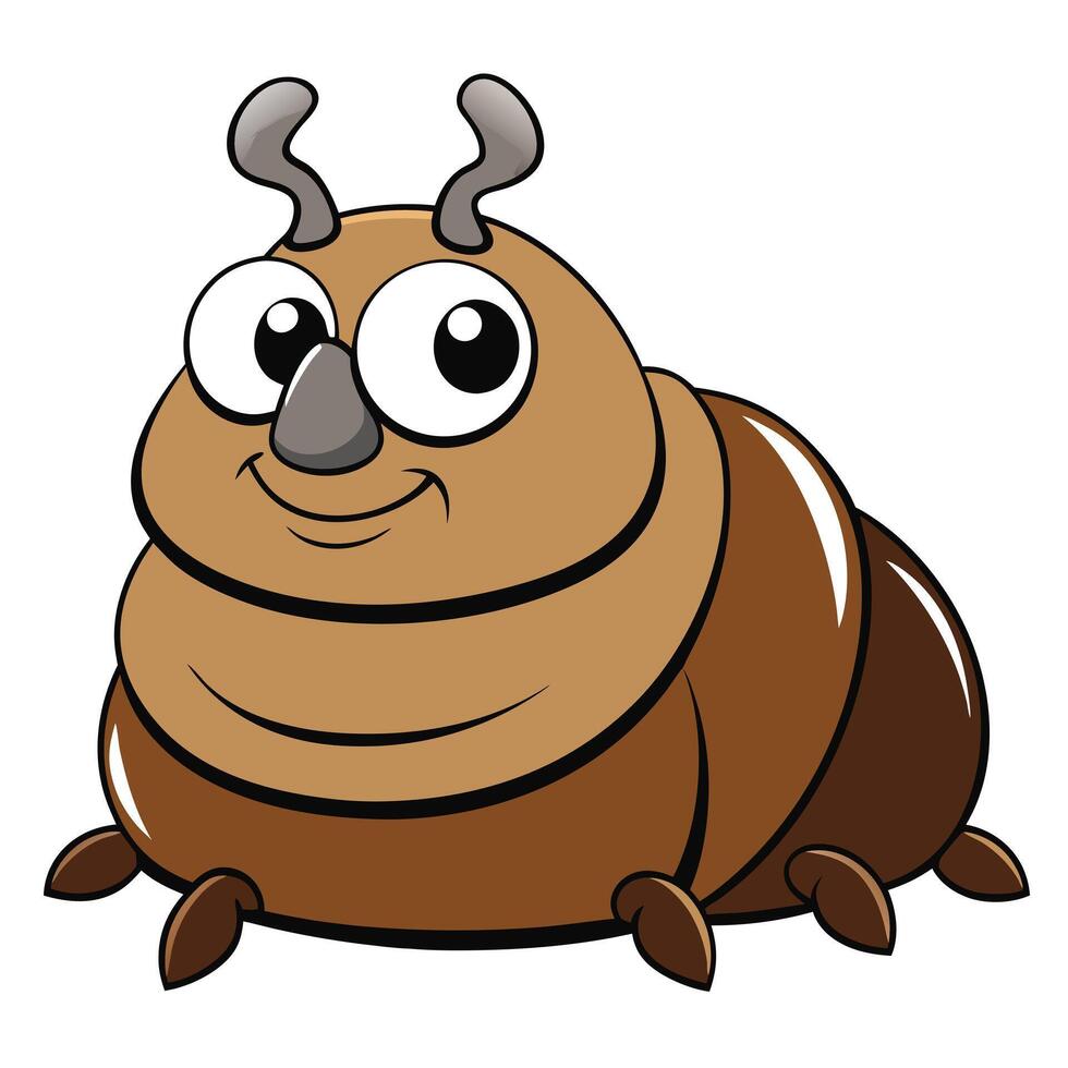Cartoon beetle illustration cute insect design element vector