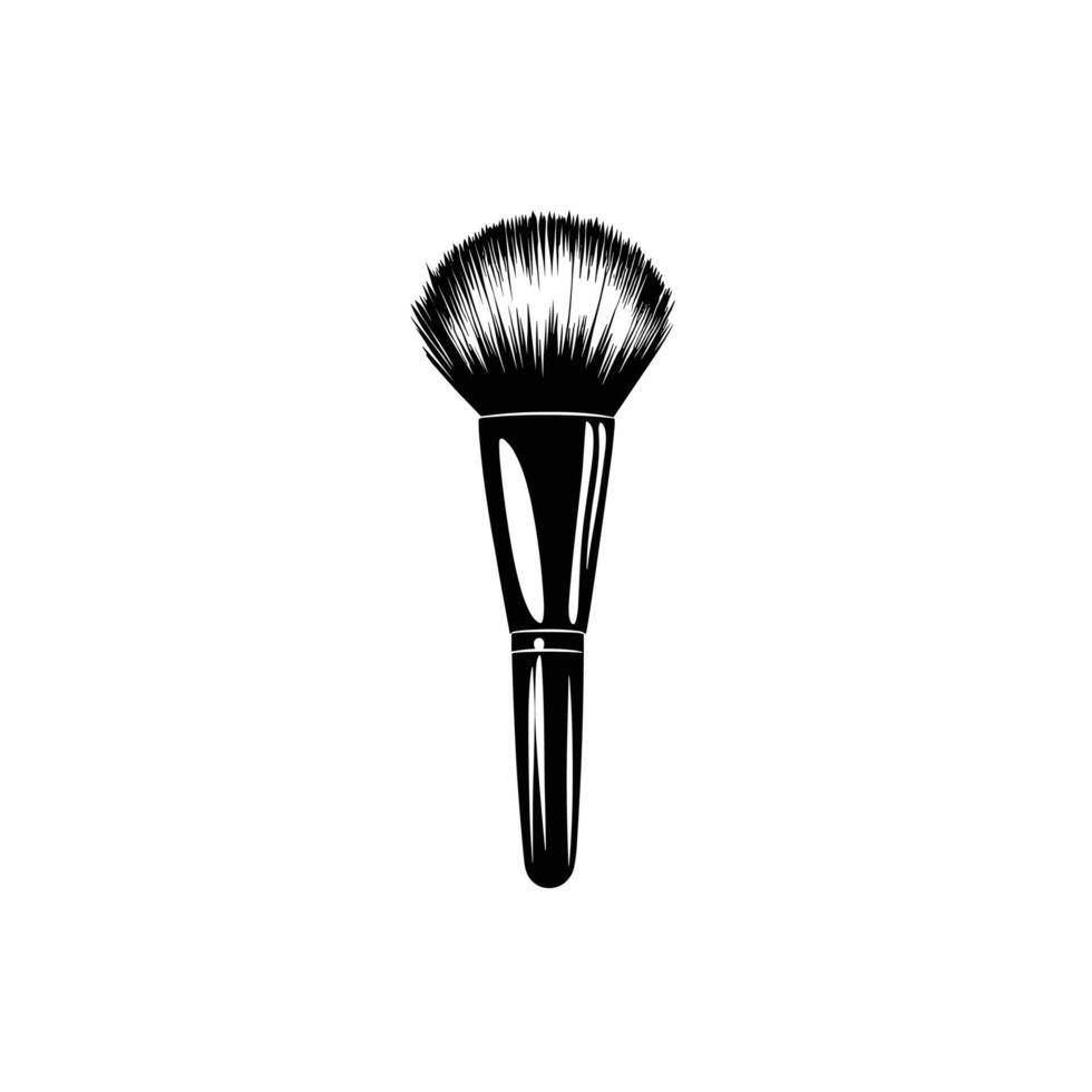 Creative Makeup Brush logog Isolated Clipart with Subtle Texture vector