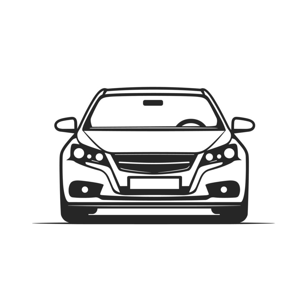 Flat Modern Car Icon Graphic Template with Subtle Texture vector