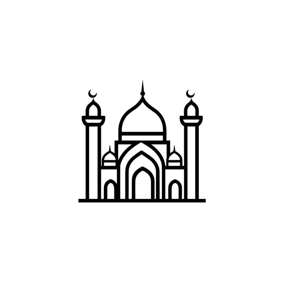 Soft Mosque Window Ic Design Element with Subtle Texture vector