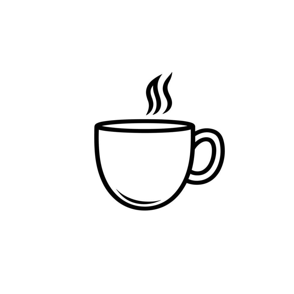 Elegant Mug logogo Line Graphic Template in HD Quality vector