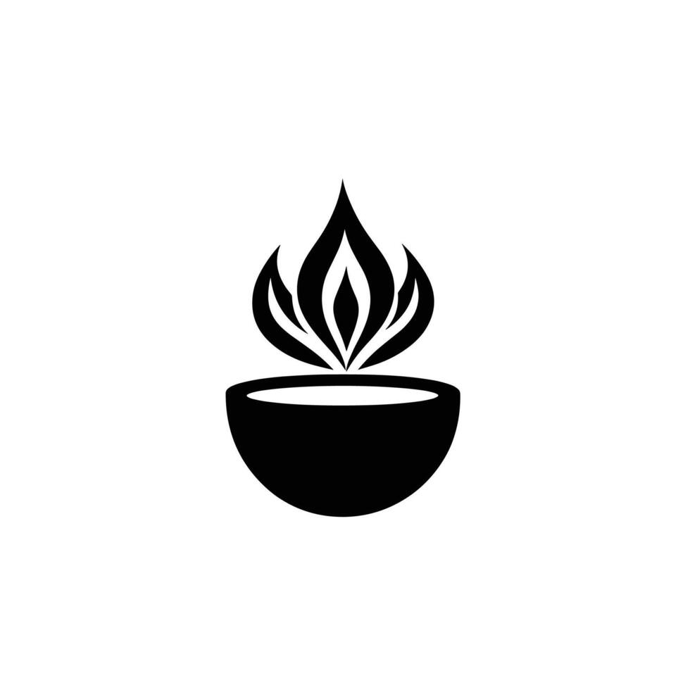 Flat Pot Line Art Illustration in HD Quality vector