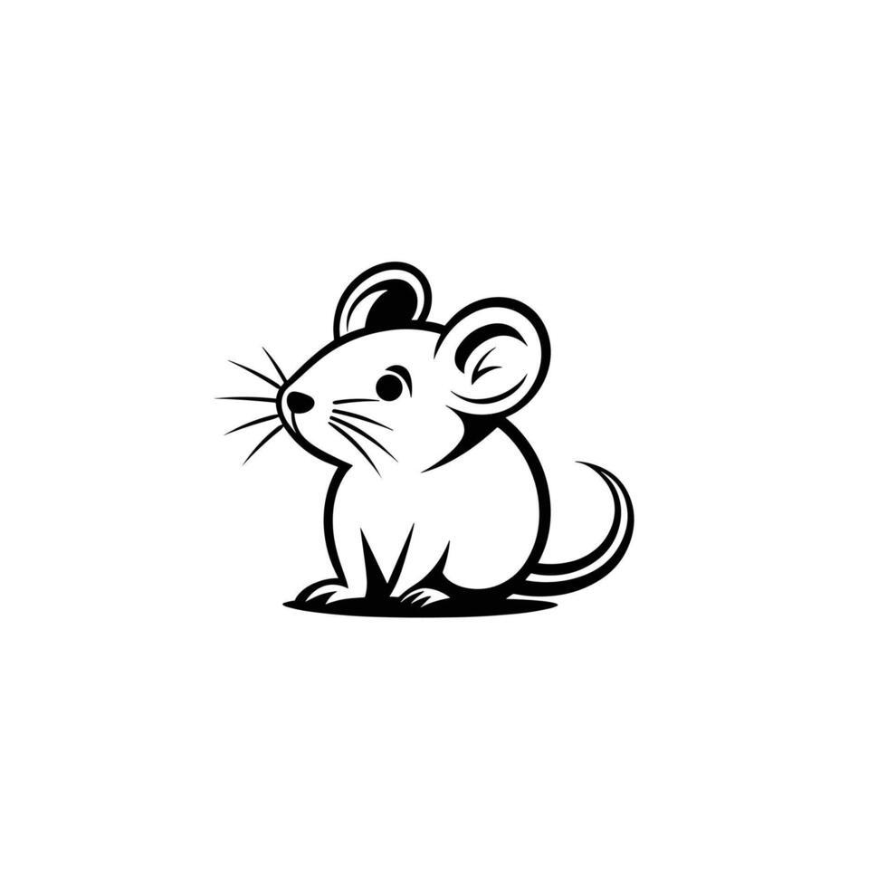 Flat Rat logogo Line Illustration in HD Quality vector