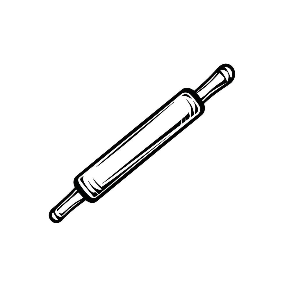 Abstract Rolling Pin logogo Isolated Clipart in HD Quality vector
