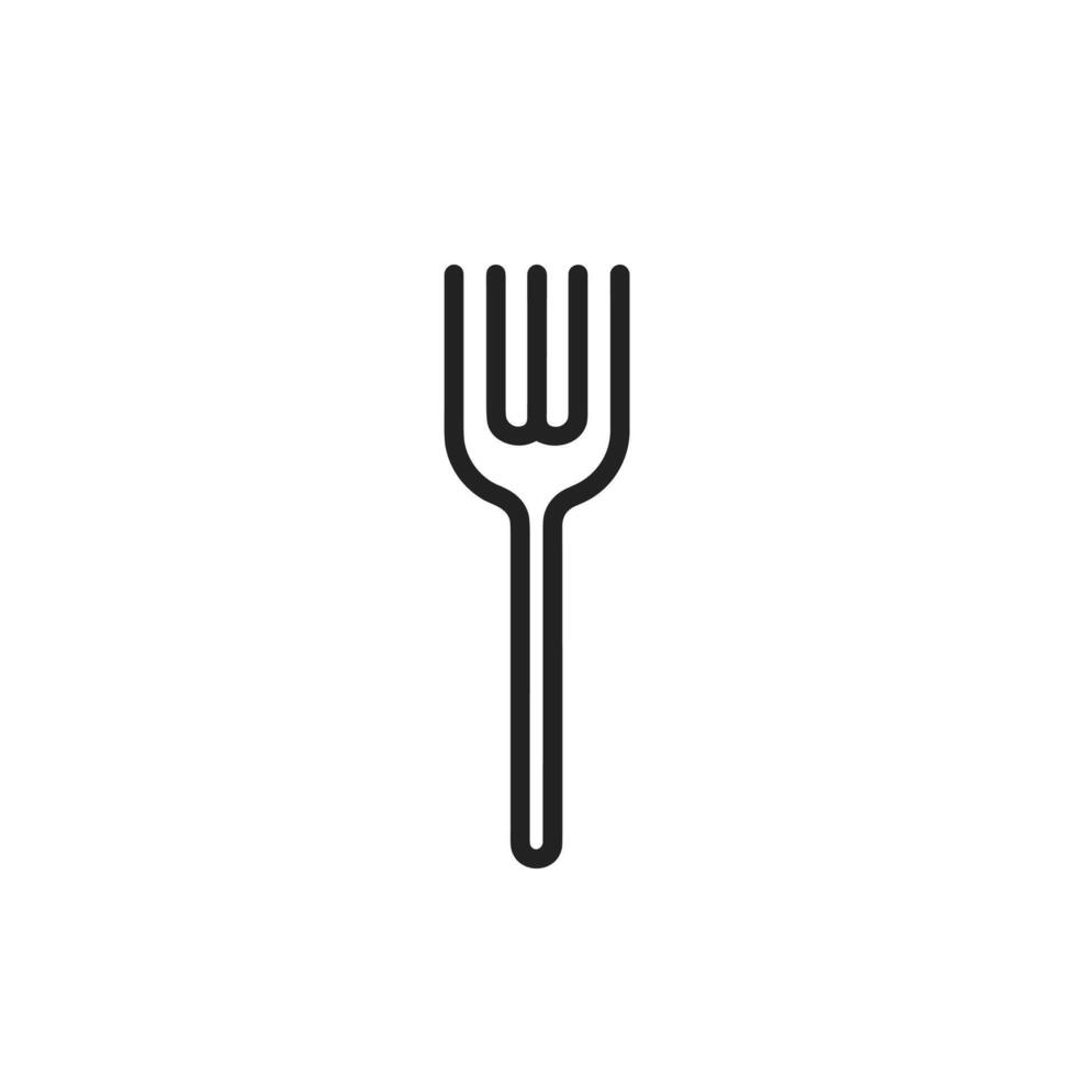 Hand-Drawn Spatula logogo Lin Design Element on White Background vector
