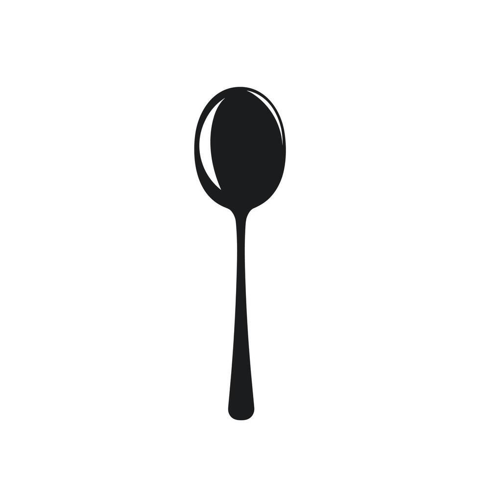Abstract Spoon Line Art Illustration with Subtle Texture vector