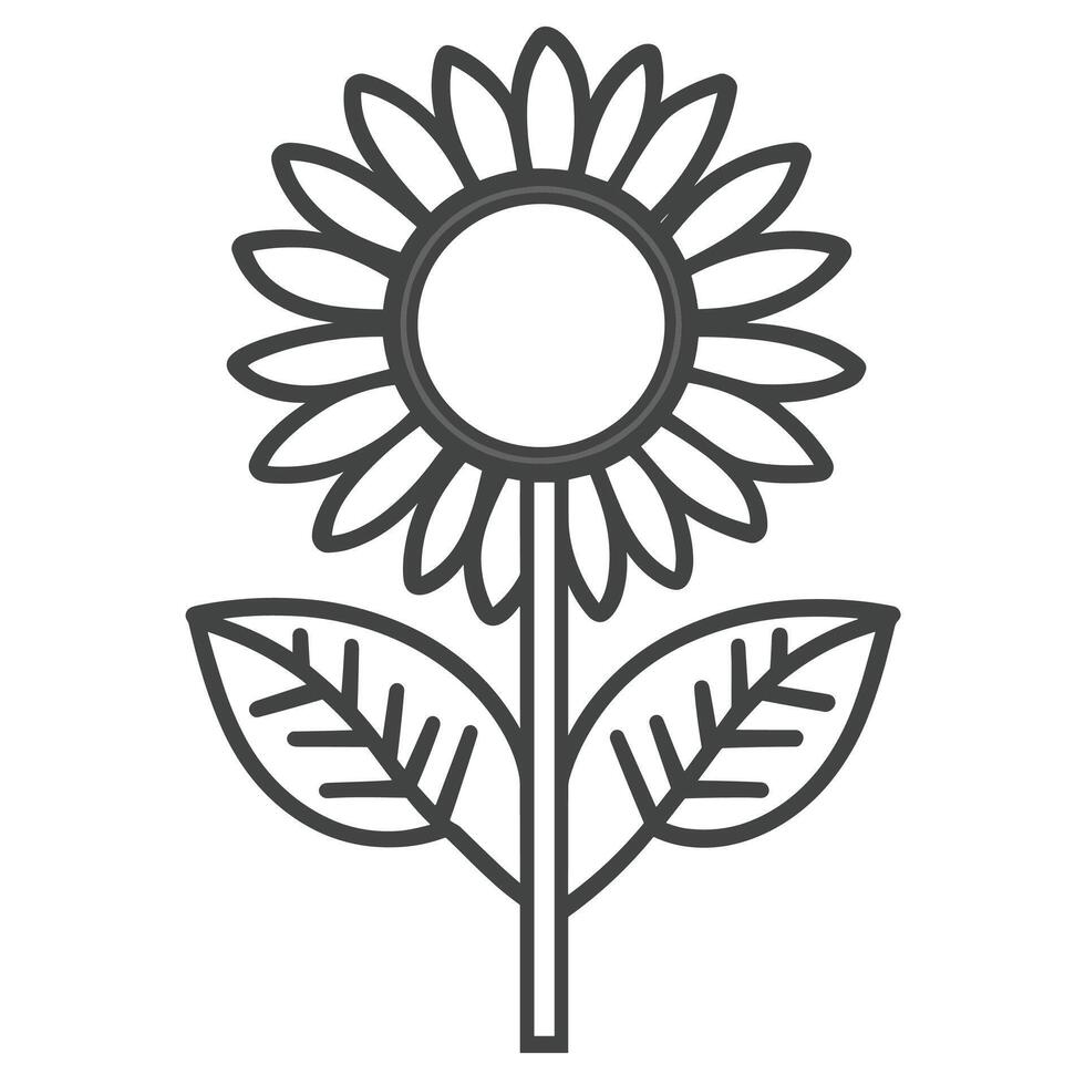 Elegant Sunflogower Head logog Design Element in HD Quality vector