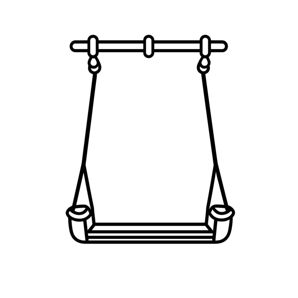 Elegant Swing Icon Line Design Element with Subtle Texture vector