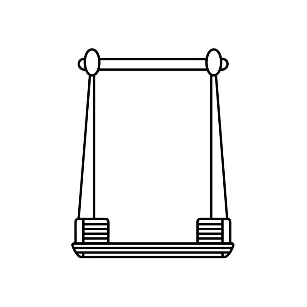 Flat Swing Icon Line Icon Set with Clean Style vector