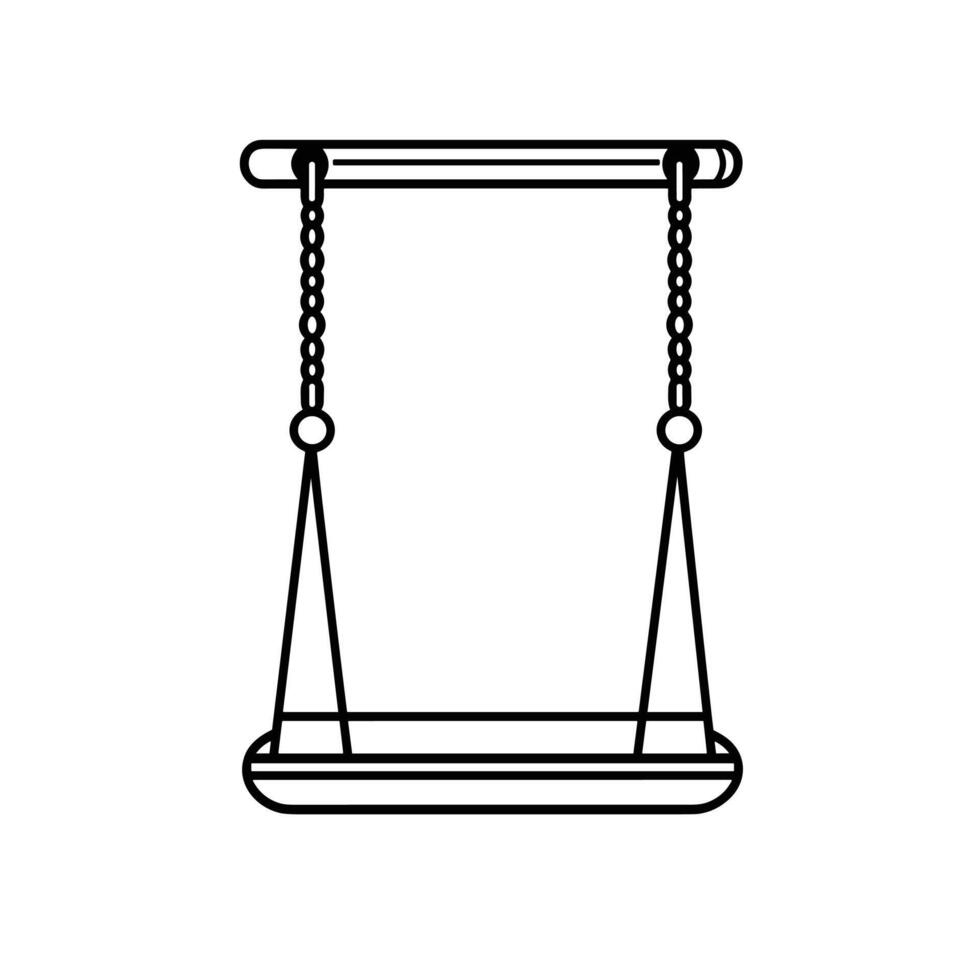 Abstract Swing Icon Line Design Element on White Background vector