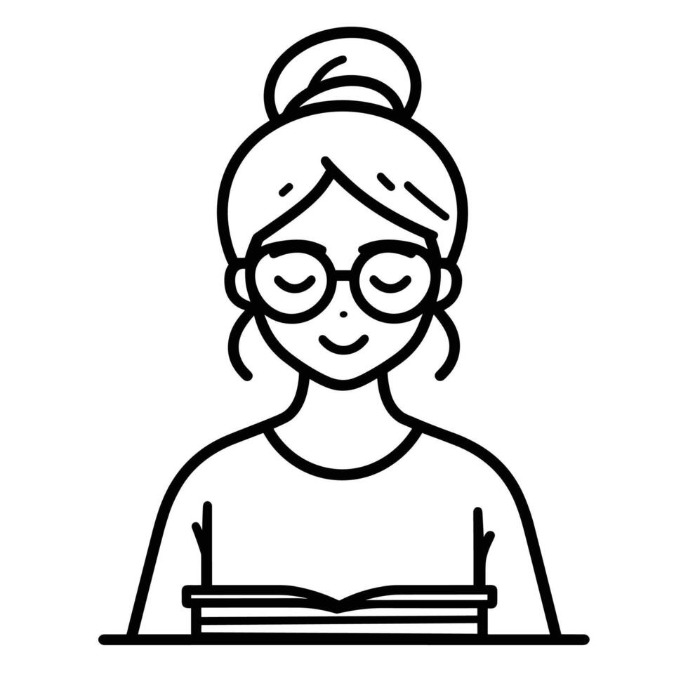 Flat Teacher Icon Desig Graphic Template on White Background vector
