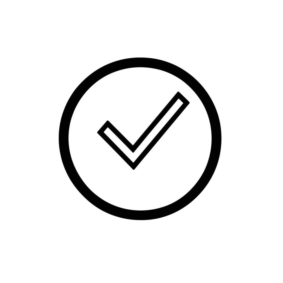 Flat Tick Or Check Illustration in HD Quality vector