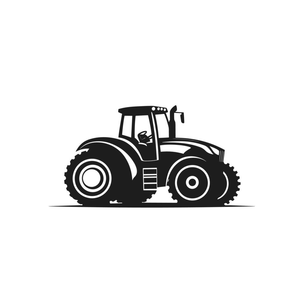 Soft Tractor Head logog Isolated Clipart with Clean Style vector