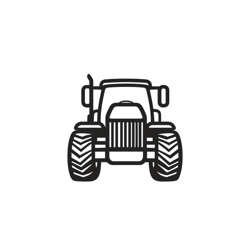 Creative Tractor Head logog Icon Set with Clean Style vector