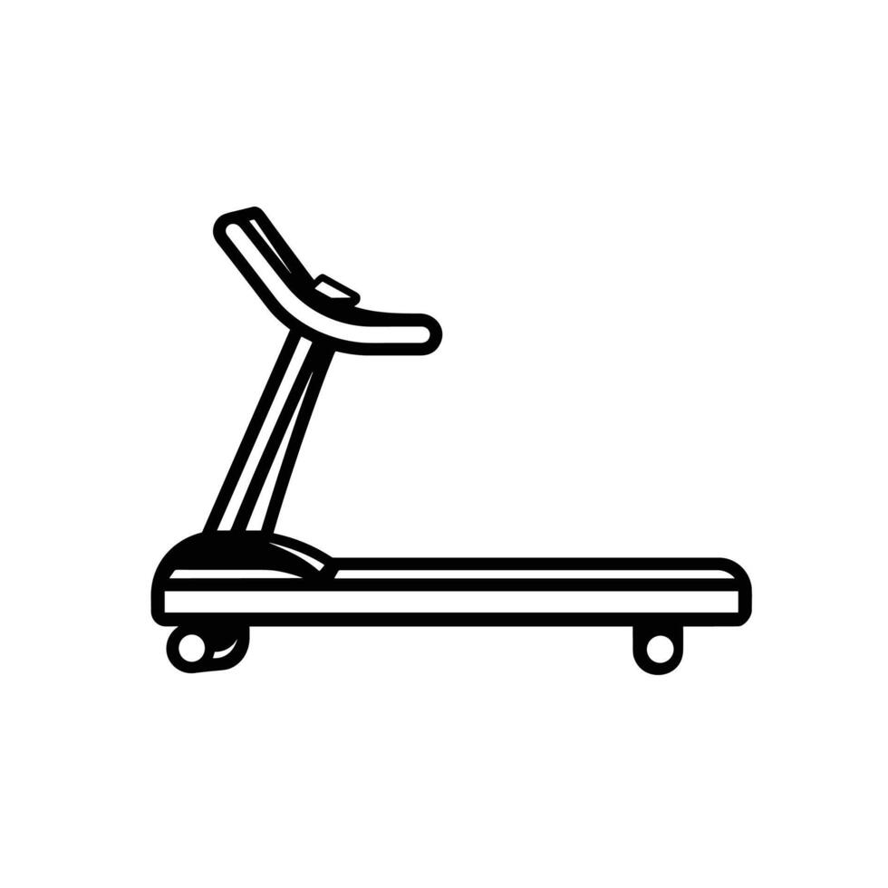 Hand-Drawn Treadmill logogo Lin Isolated Clipart for Branding vector