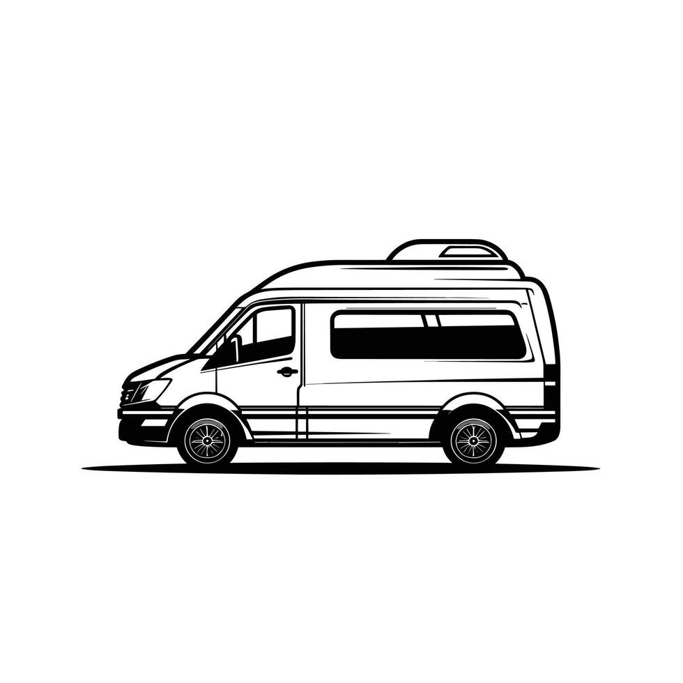 Hand-Drawn Van logogo Line Icon Set in HD Quality vector