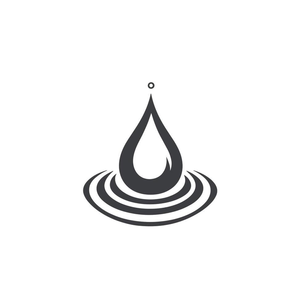 Abstract Water Drop Icon Graphic Template with Clean Style vector