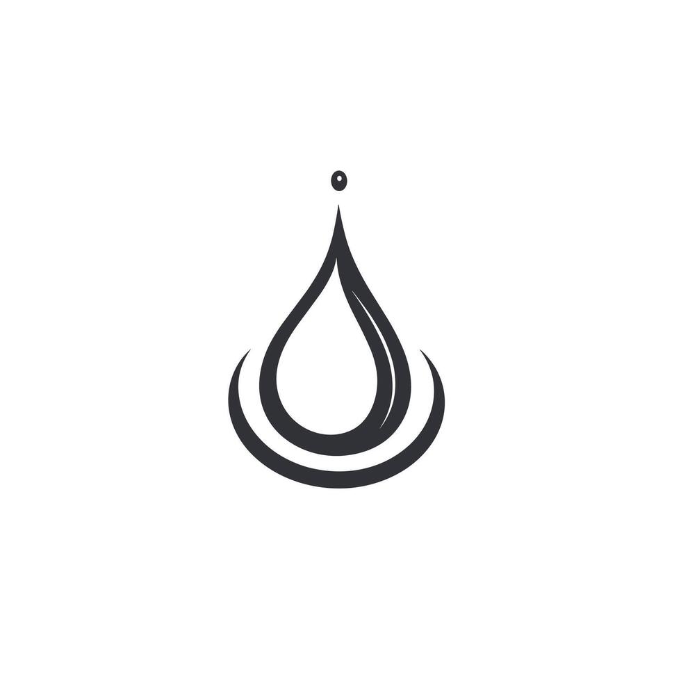 Creative Water Drop Icon Design Element on White Background vector
