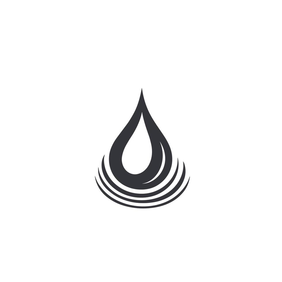 Abstract Water Drop Icon Graphic Template on White Background vector